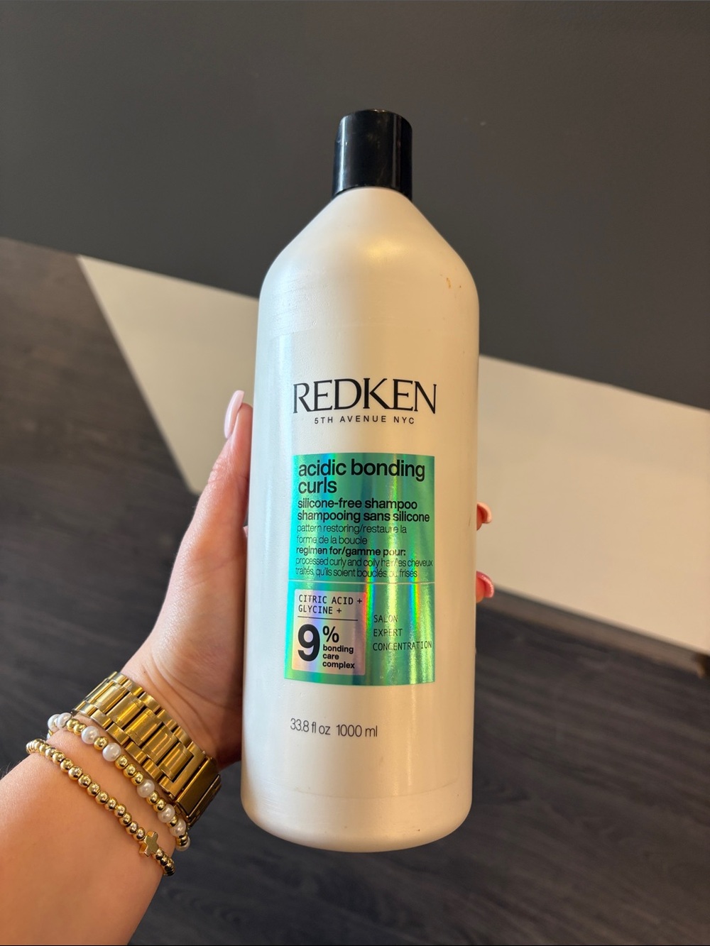 Redken Acidic Bonding Curls Silicone-Free Shampoo - White with Teal Label